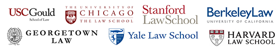 Harvard Law School, Yale Law School, Stanford Law School, Georgetown Law School, NYU School of Law, Columbia Law School, Berkeley Law, USC Gould School of Law, UCLA School of Law